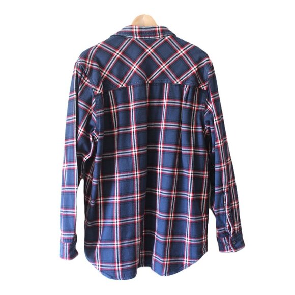 ARITZIA TNA Oversized Plaid Button-Up Shirt/Shacket in Dakota Blue (M) - Picture 5 of 9